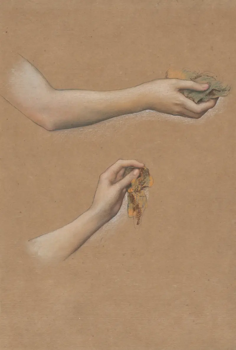 Studie av armar för ”Höstens kadens”, 1905 – nr 1 av Evelyn De Morgan