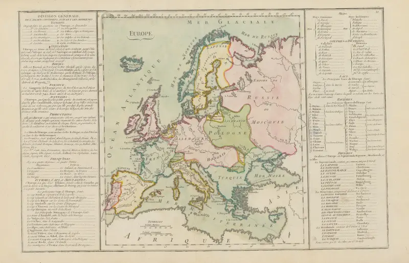 Allgemeine Einteilung des alten Kontinents nach den Modernen. Europa von Claude Buy de Mornas
