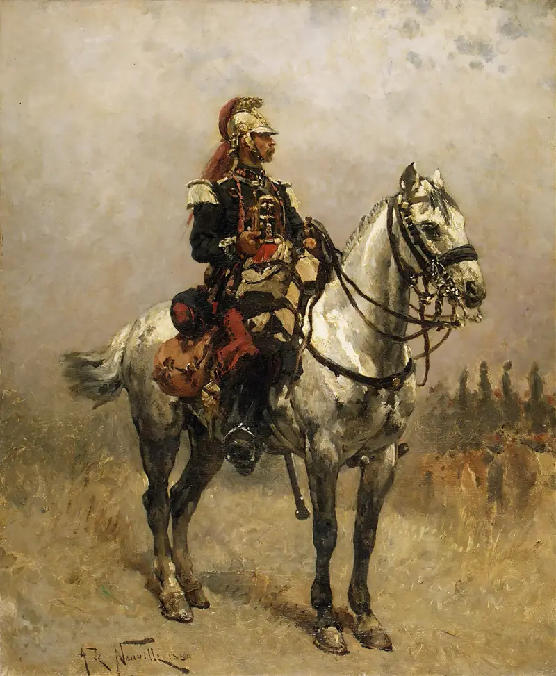 A Cavalryman av Alphonse Marie de Neuville