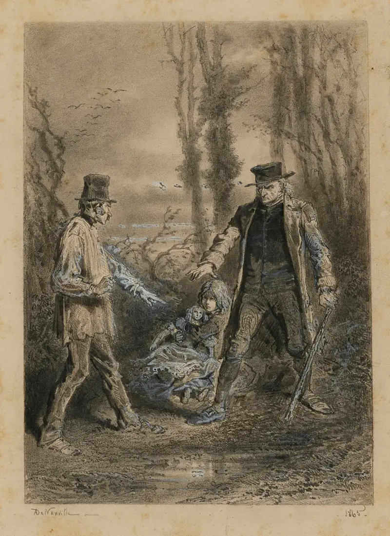 Bortförandet av Cosette. Den som söker det bästa kan hitta det värsta av Alphonse Marie de Neuville