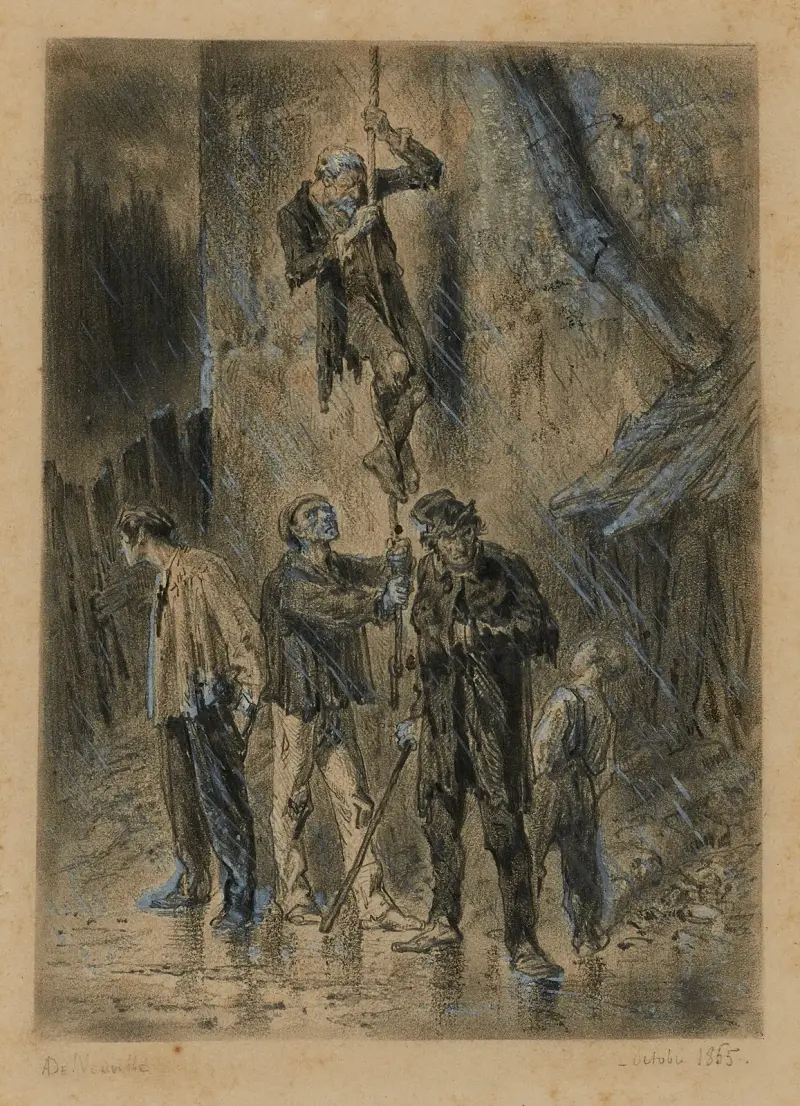 Thénardiers flykt. Flyktens vedermödor av Alphonse Marie de Neuville
