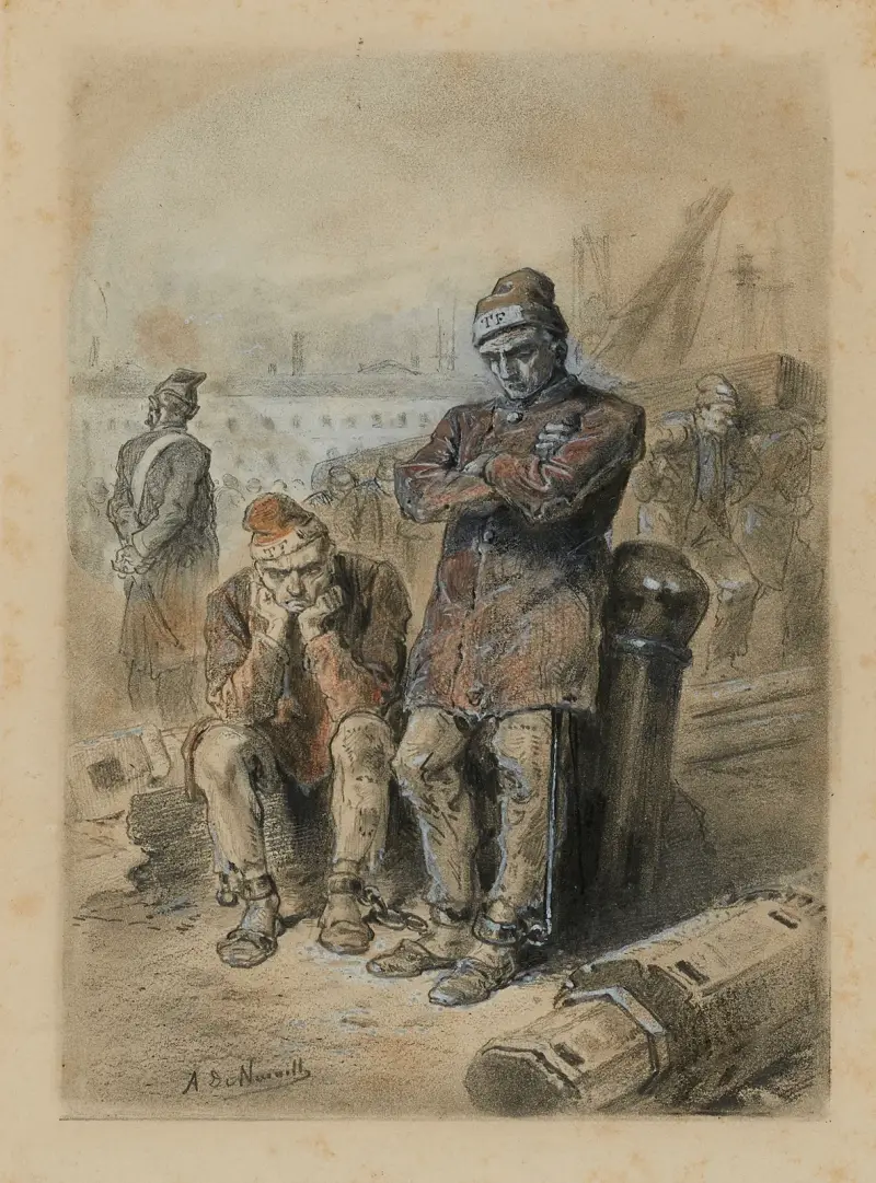 Jean Valjean i straffkolonin: Nummer 24 601 blir nummer 9 436 av Alphonse Marie de Neuville