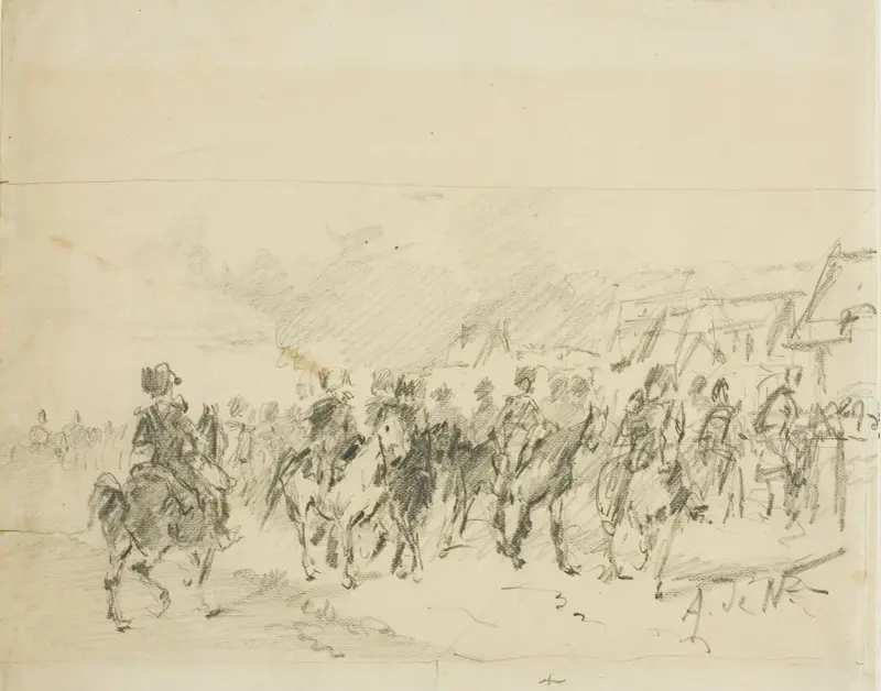 Man on Horseback av Alphonse Marie de Neuville