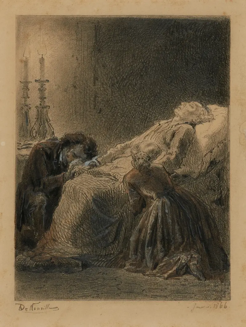 Jean Valjeans död. Natt bakom vilken dagen ligger av Alphonse Marie de Neuville