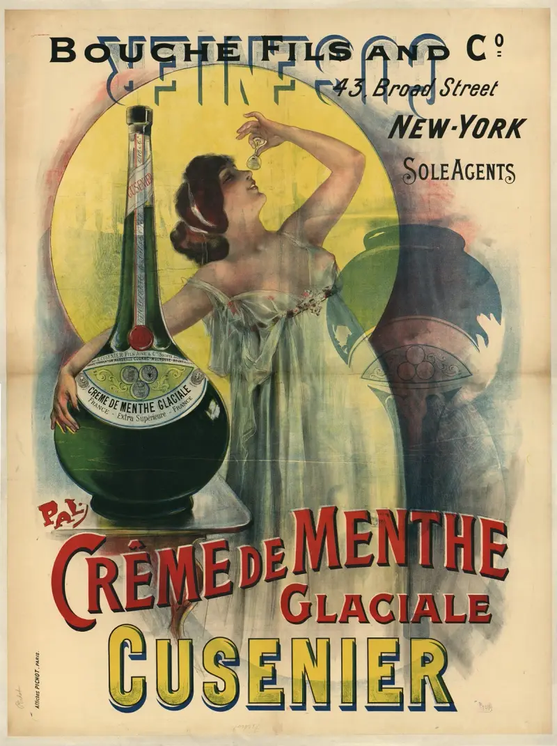 Bouchée fils och C°. New Yorks generalagenter för Crème de menthe glaciale Cusenier av Pal (Jean de Paleologue)