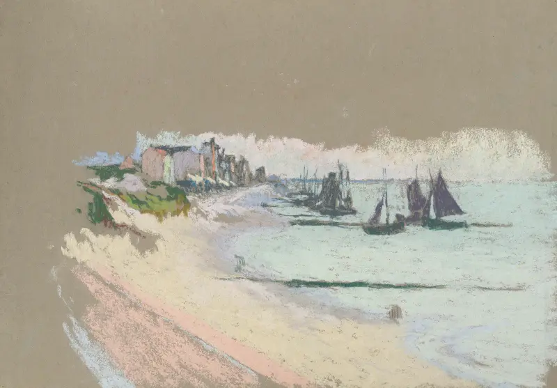 Coast with Sailboats av Rodolphe De Saegher