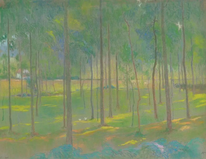 Ogród z drzewami, 1915, Rodolphe De Saegher