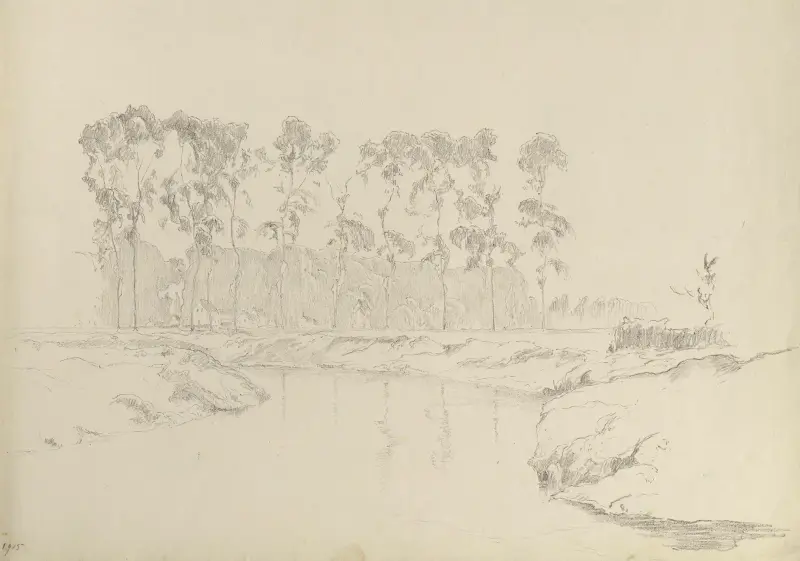 River Landscape, 1915 av Rodolphe De Saegher