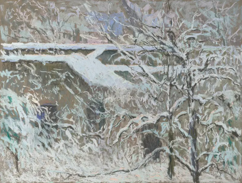 The Garden in Winter, 1922 av Rodolphe De Saegher