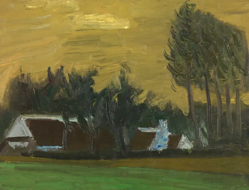 Landskap med svarta italienska popplar av Gustave De Smet