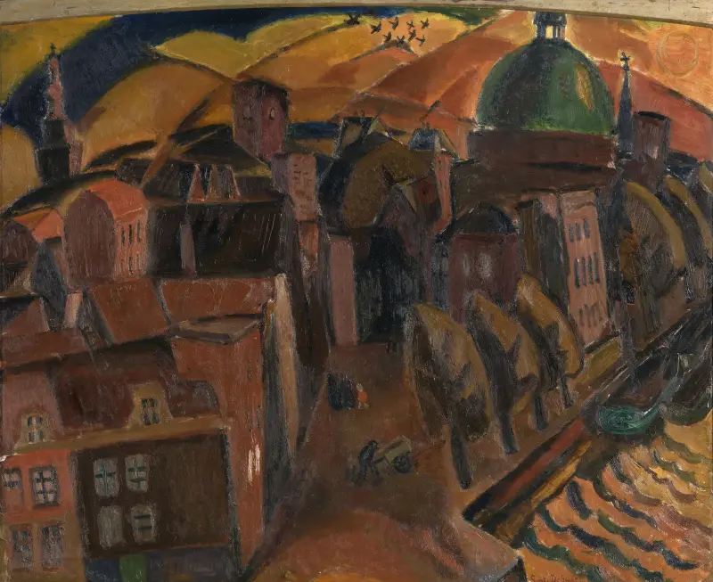Den gröna kupolkyrkan i Amsterdam av Gustave De Smet