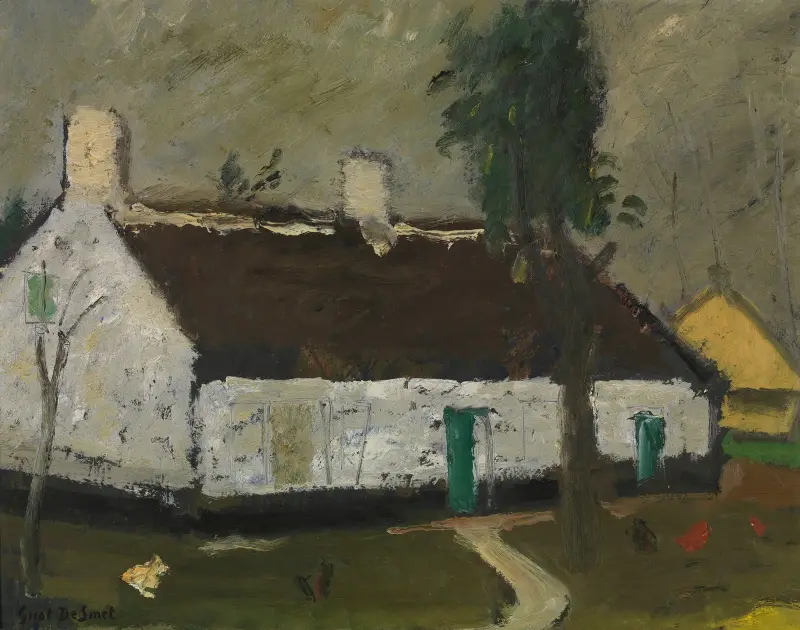 Weißer Bauernhof von Gustave De Smet
