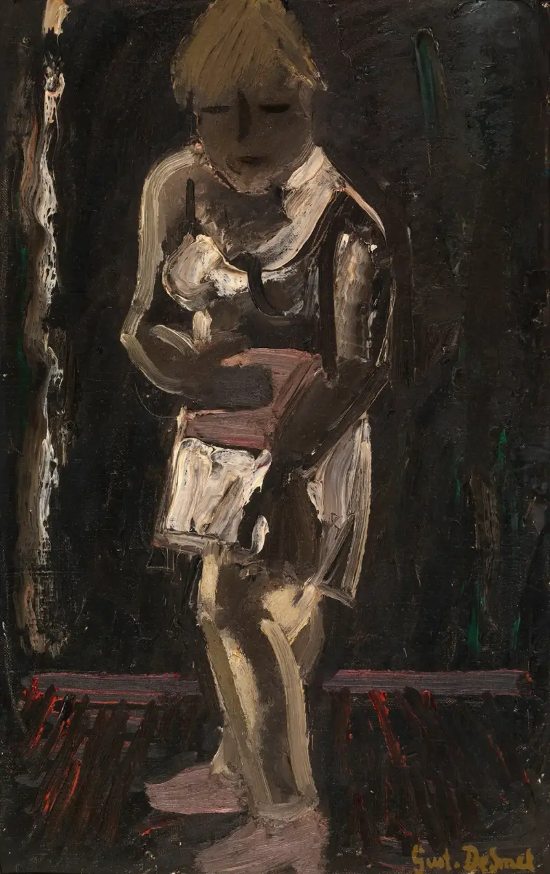 Biała koszula na czarnym tle, Gustave De Smet