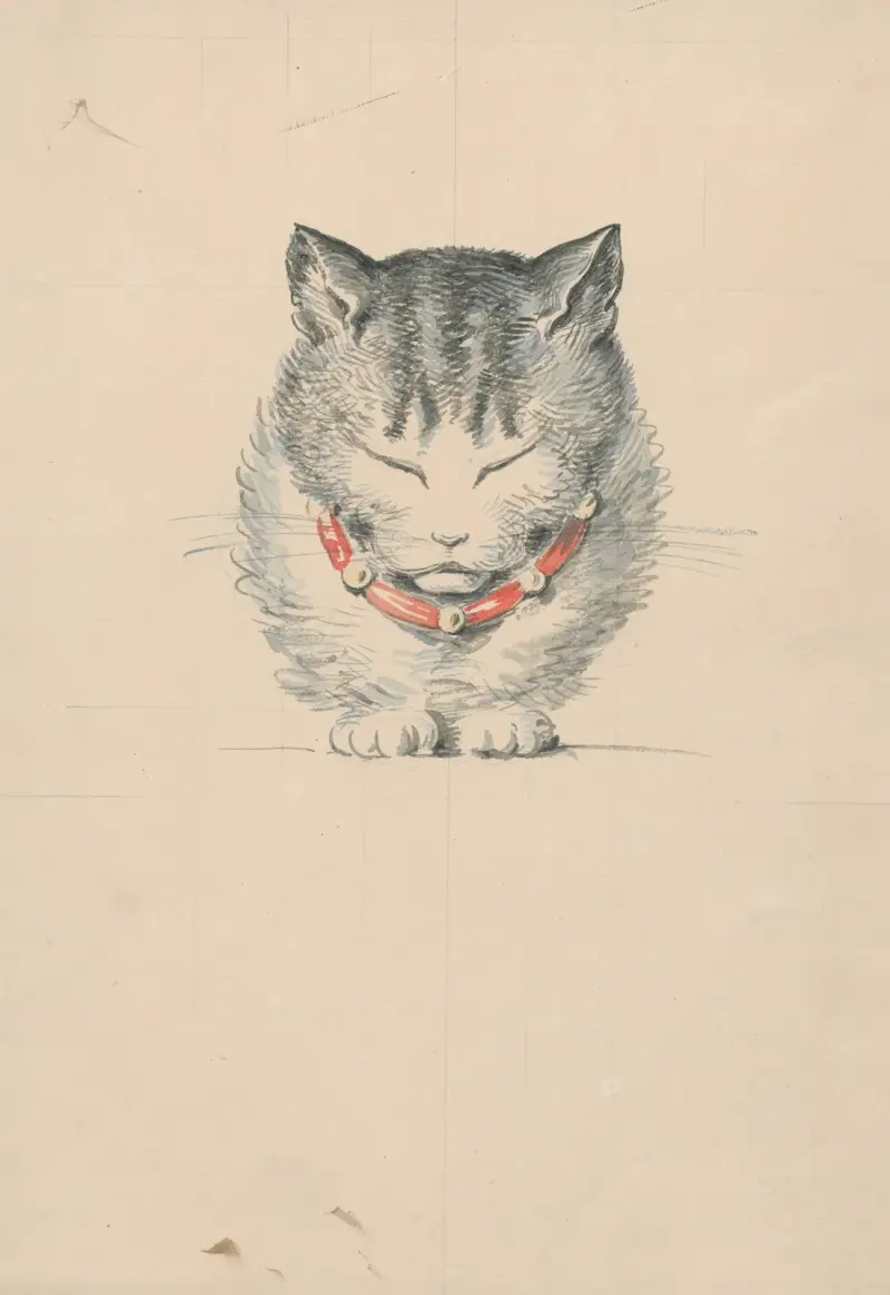 Cat with collar av David Humbert de Superville