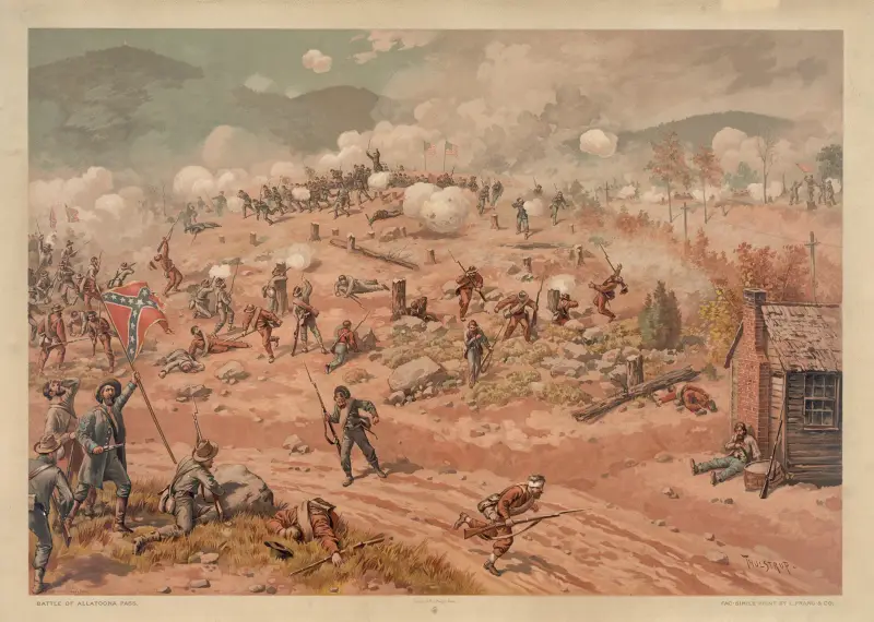 Battle of Allatoona Pass av Thure de Thulstrup