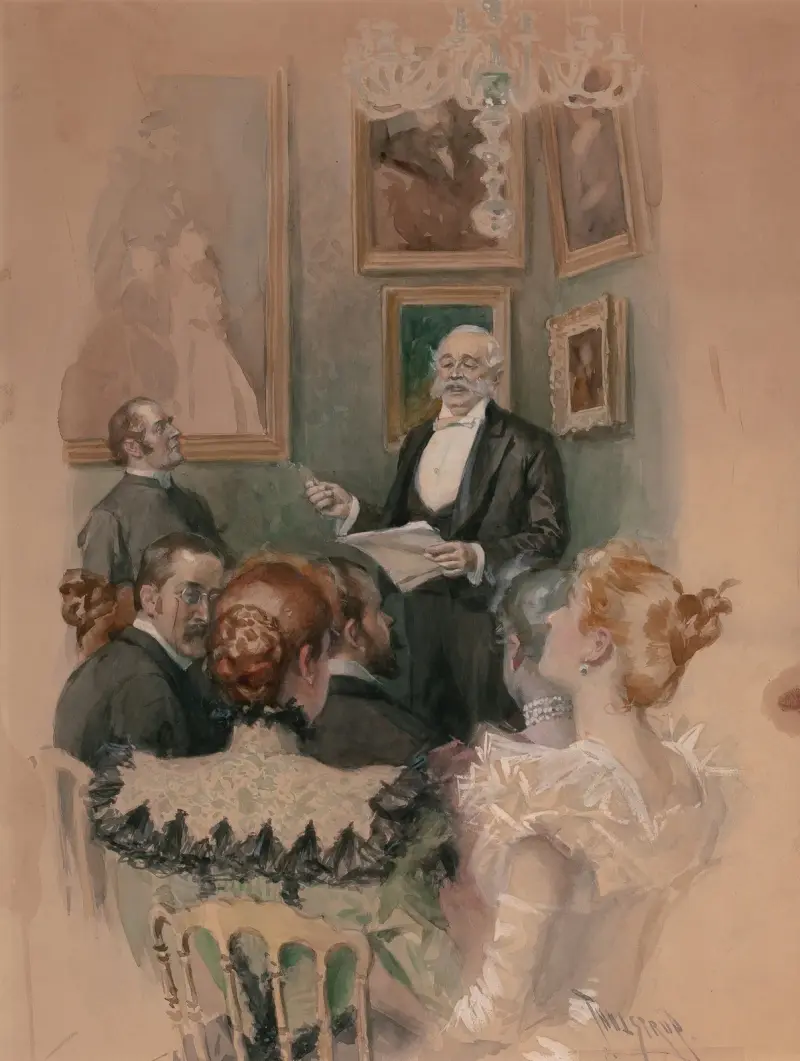 Gentleman, der eine Rede hält von Thure de Thulstrup