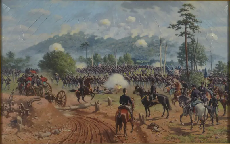 Slaget vid Kennesaw Mountain, Georgia, 27 juni 1864 av Thure de Thulstrup