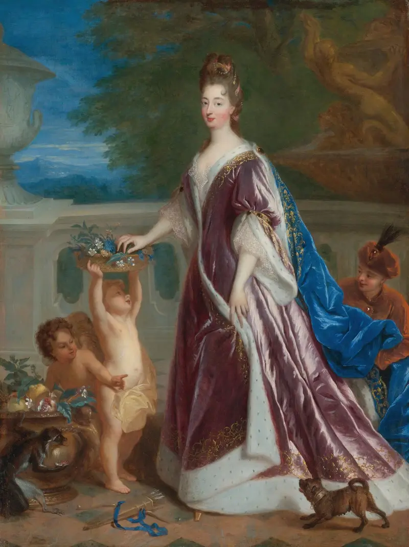 Porträtt av Elisabeth-Charlotte av Bayern, prinsessan Palatina av Jean-François de Troy