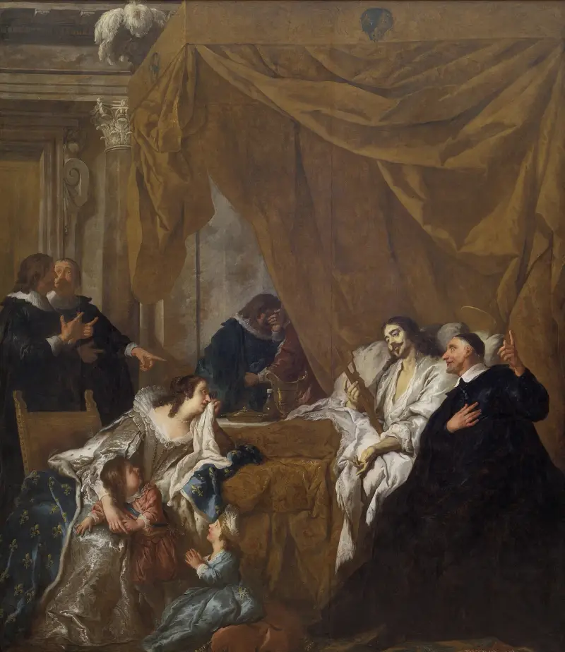 Der heilige Vinzenz von Paul am Sterbebett Ludwigs XIII. von Jean-François de Troy