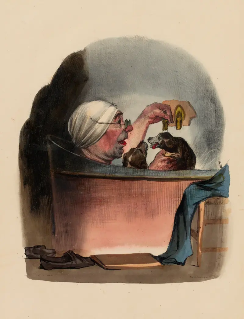 Familjens bad av Charles-Joseph Traviès de Villers