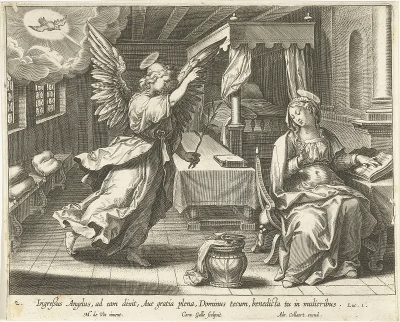 Zvěstování, Maerten De Vos