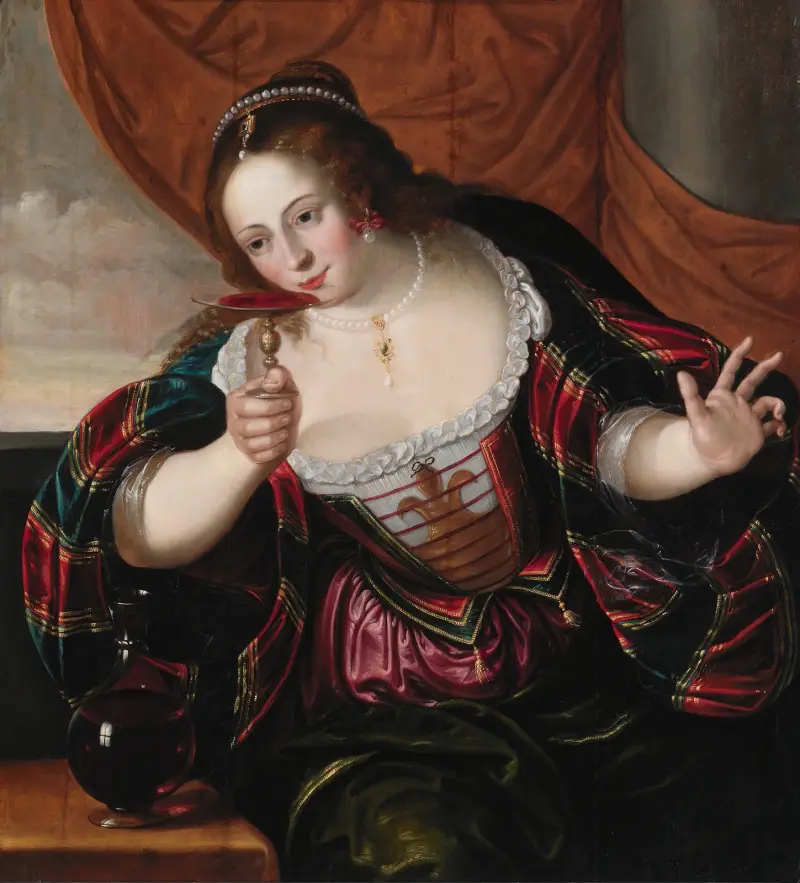 Porträtt av en dam – nr 1 av Cornelis de Vos