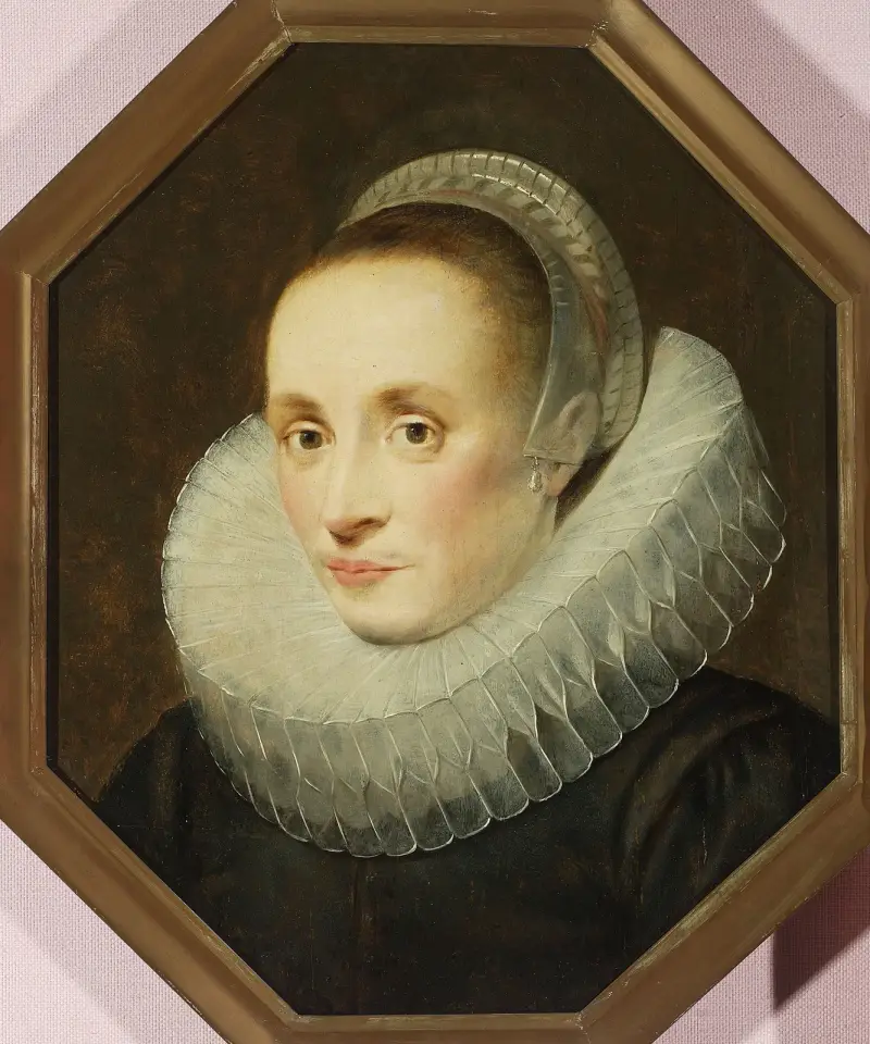 Porträtt av Margarita de Vos av Cornelis de Vos