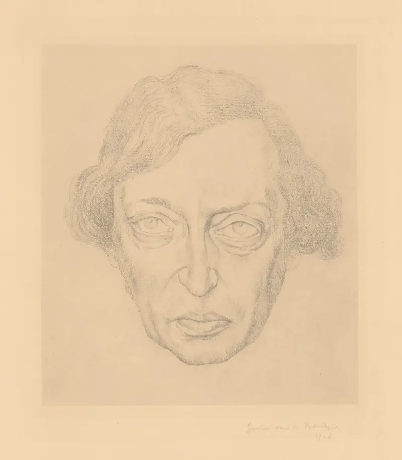 Portrait de Karel van de Woestyne (1878-1929) av Gustave Van de Woestijne