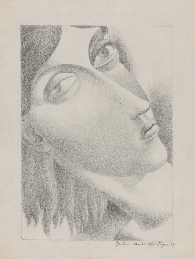 Frauenkopf von Gustave Van de Woestijne