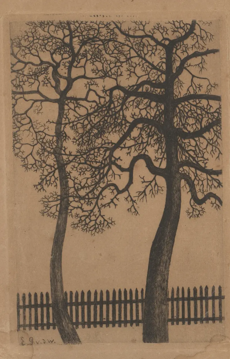 Zwei Bäume von Gustave Van de Woestijne
