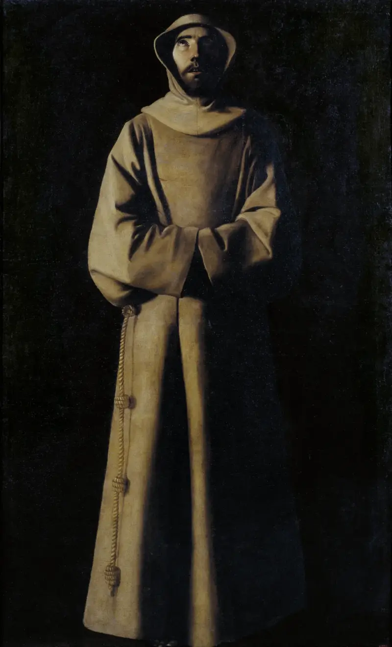 Den helige Franciskus av Assisi enligt påve Nicolaus V:s vision av Francisco de Zurbarán