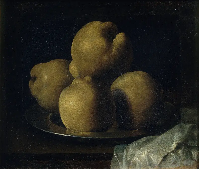 Stilleben med fat av kvitten av Francisco de Zurbarán