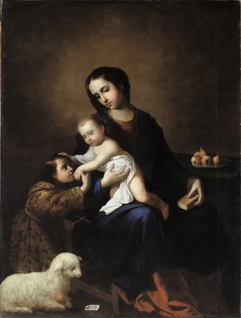 Die Jungfrau und das Kind mit dem Johannesknaben von Francisco de Zurbarán
