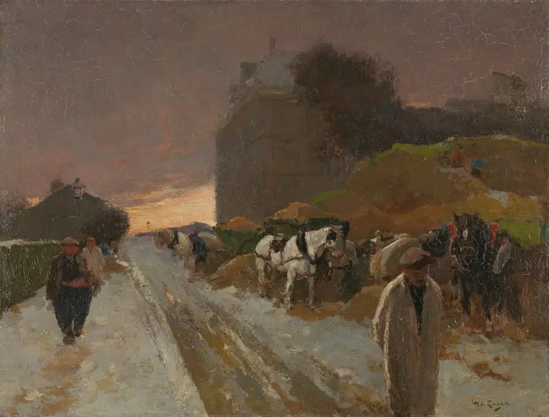 Gata i Montmartre, Paris, på vintern av Willem de Zwart