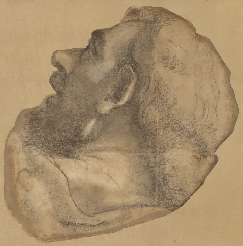 Cartoon for the Head of Saint James av Sebastiano del Piombo