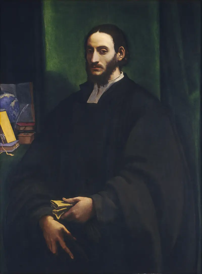Porträtt av en humanist av Sebastiano del Piombo