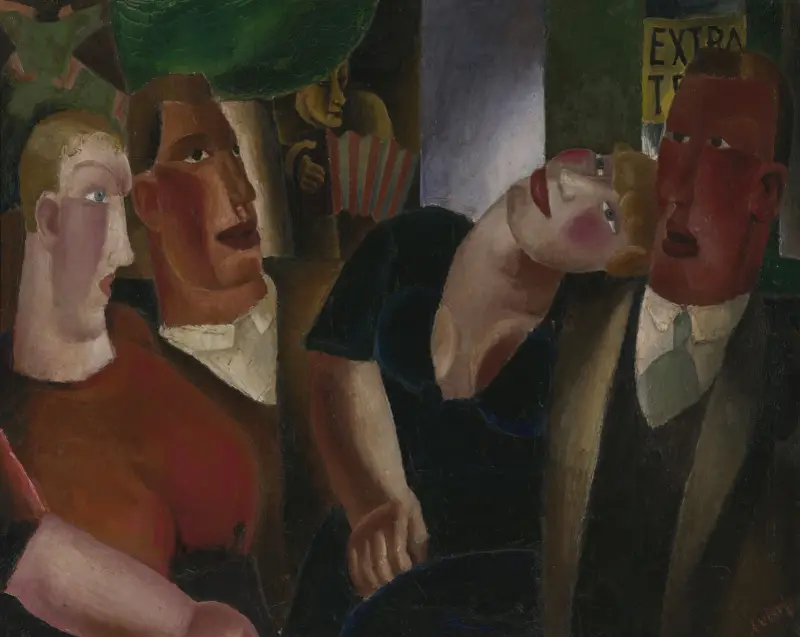 Lovers in the village av Frits van den Berghe