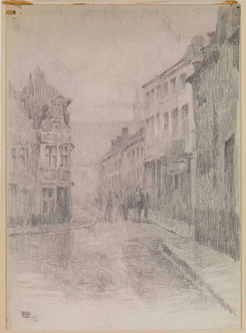 The Abrahamstraat in Ghent av Frits van den Berghe