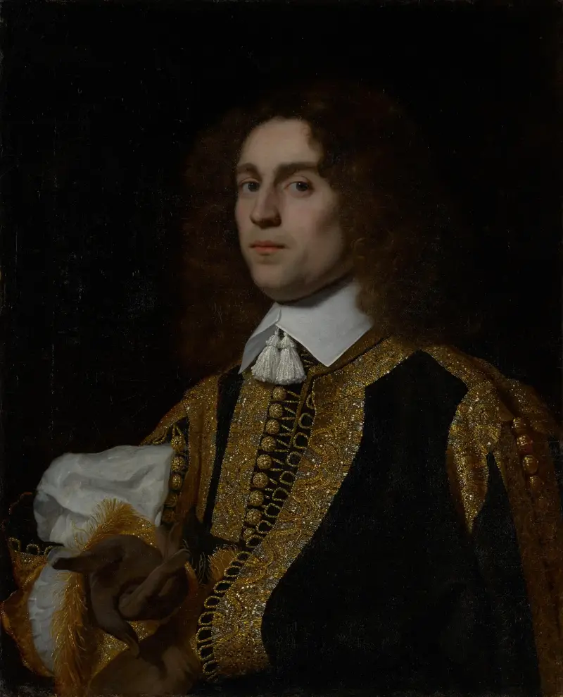 Porträtt av en ung man i militär dräkt av Bartholomeus van der Helst