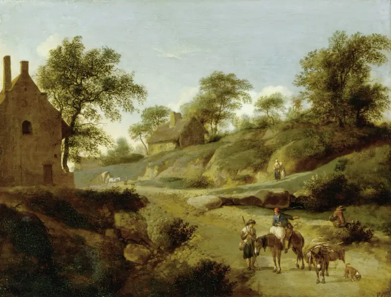 On a Country Road av Jan van der Heyden
