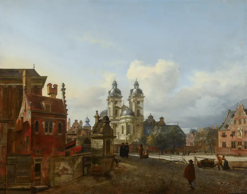 Sankt Andreas kyrka i Düsseldorf av Jan van der Heyden
