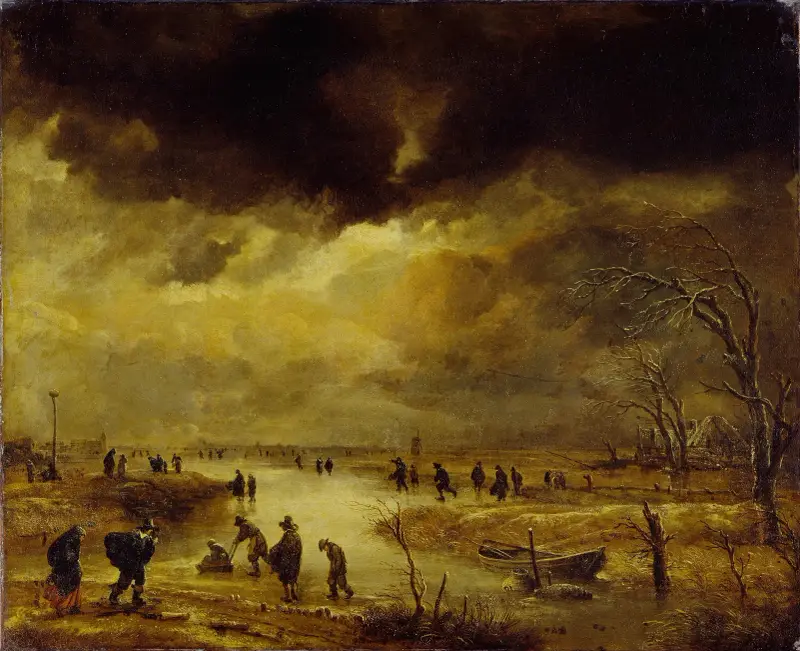 Eine Winterszene von Aert van der Neer