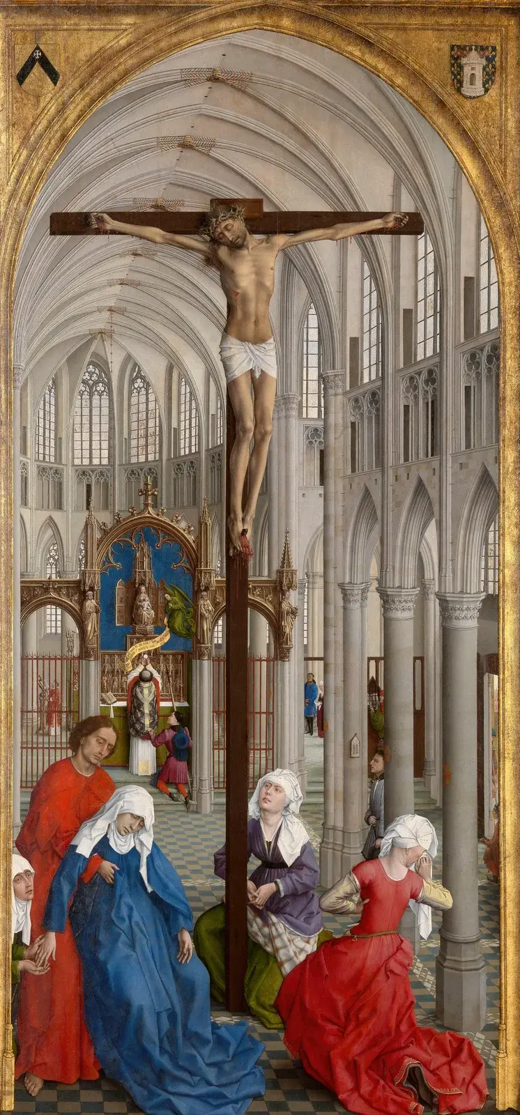 Kristus na kříži a eucharistie, Rogier van der Weyden