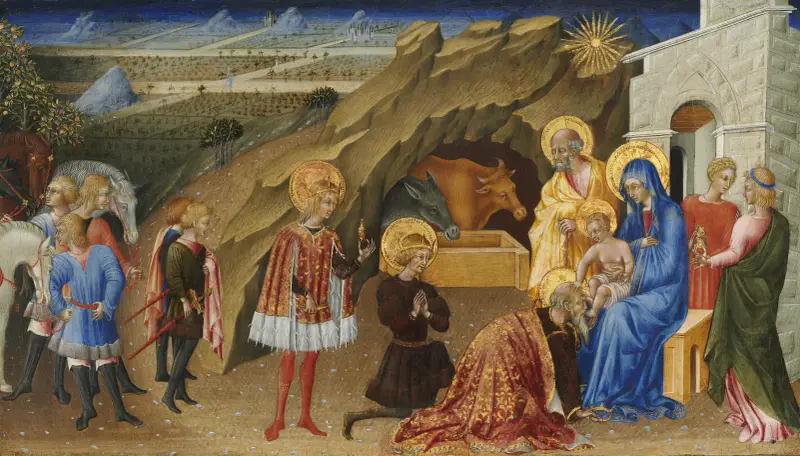 Konungarnas tillbedjan, 1450 av Giovanni di Paolo
