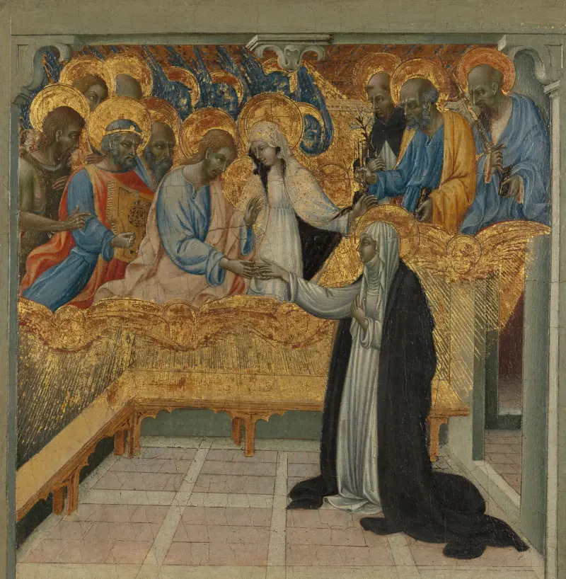 Die mystische Vermählung der heiligen Katharina von Siena von Giovanni di Paolo