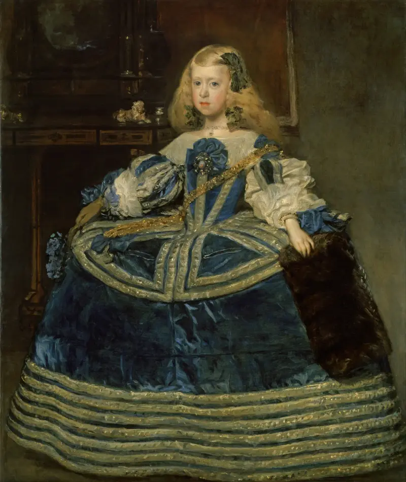Infanta Margarita Teresa i blå klänning av Diego Velázquez