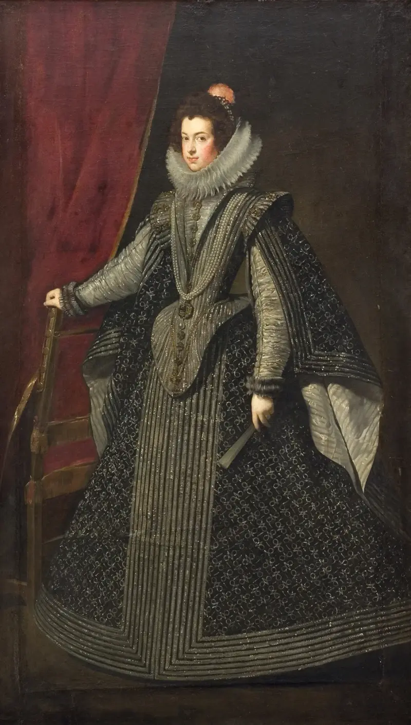 Isabella of Bourbon. First Queen of King Philip IV av Diego Velázquez