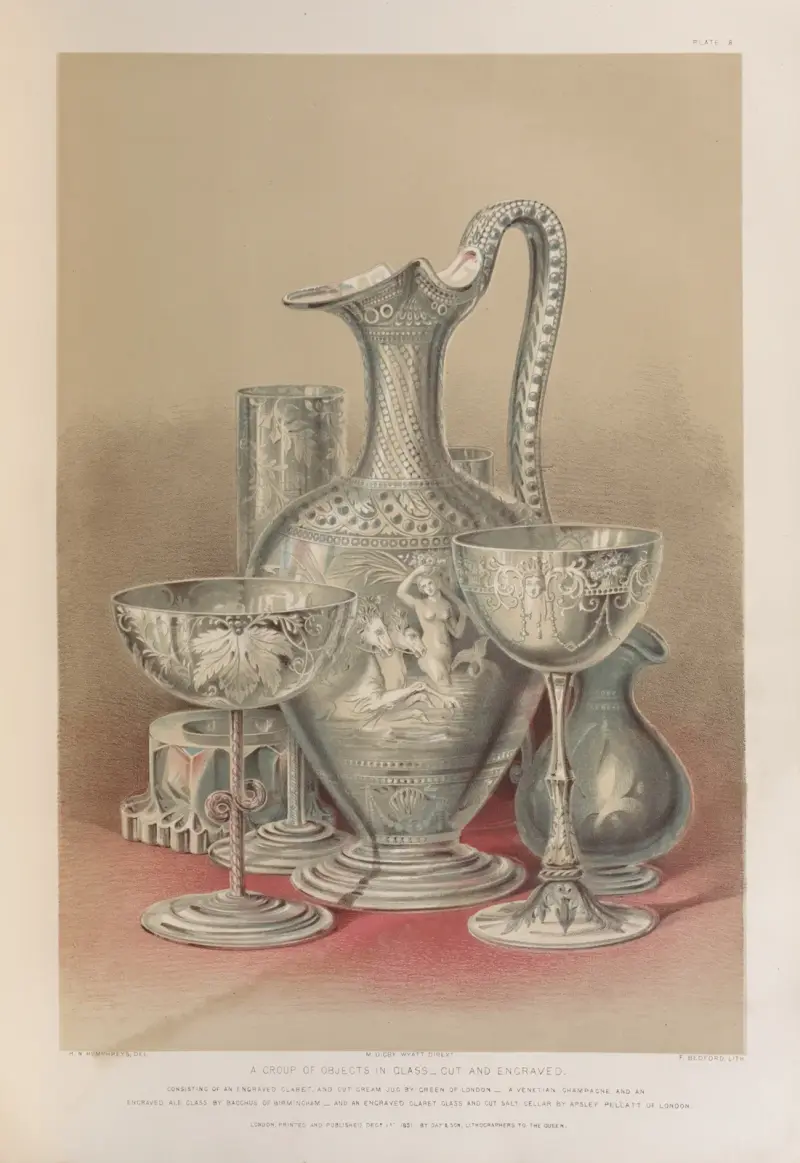 A group of objects in glass av Matthew Digby Wyatt