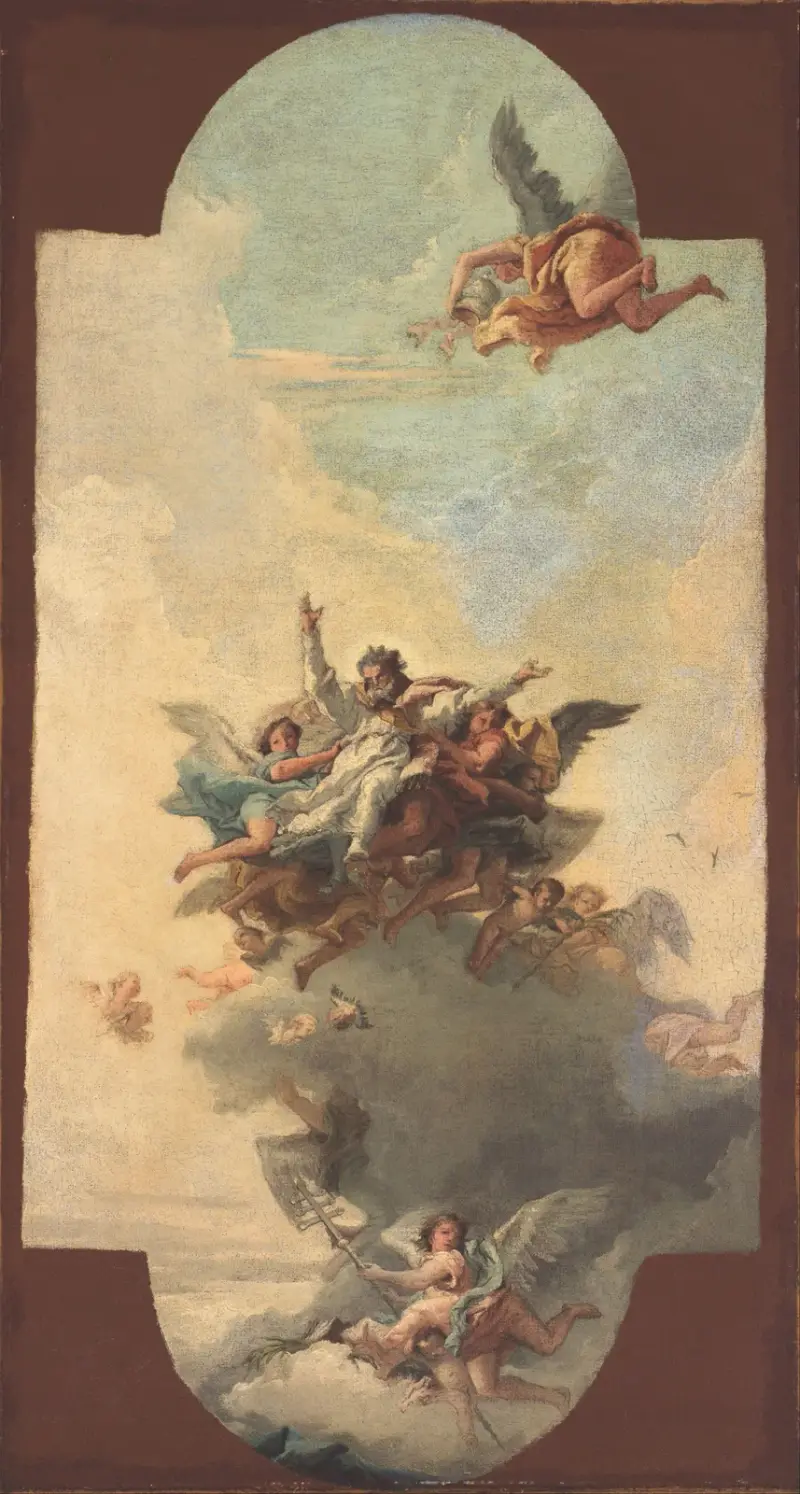 En påves och martyrs apoteos av Giovanni Domenico Tiepolo