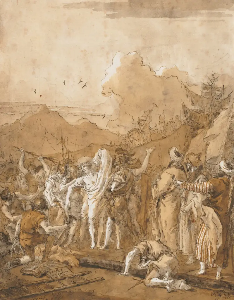 The Disrobing of Christ av Giovanni Domenico Tiepolo